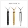 European-American Titanium Steel Bullet Pendant Necklace - Retired Soldier Commemorative, Custom Engraving Available