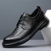 2025 Spring New Leather Men's Shoes One-pedal Business Breathable Casual Leather Shoes Men's Comfortable Foot Shoes