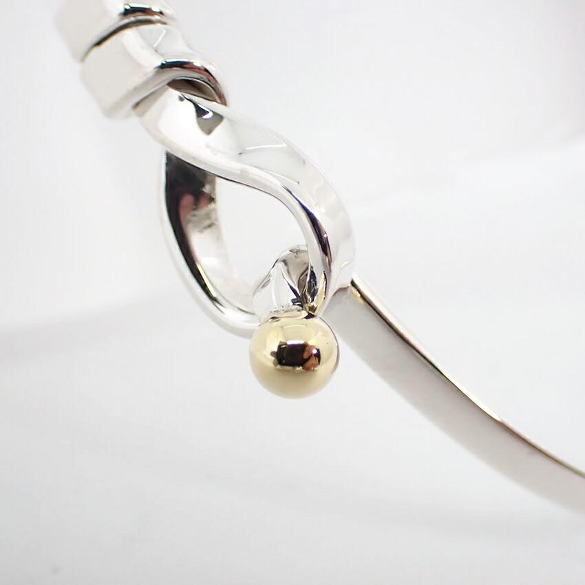 [Pre-owned] TIFFANY 925/750 Hook & Eye Bangle/j45-2