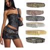 Y2k American Retro Punk Wide Belt - Studded, Multi-hole Design Leather Belt
