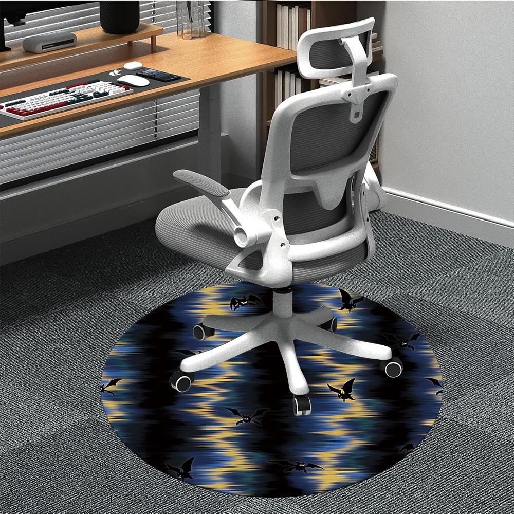 

1pc Bat Silhouette Pattern Chair Carpet for Office, Soft Flannel Throw Mat, Perfect for Office, Holiday Party Decoration Choice yy260209067 80cm by 80cm