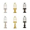 Vintage Birdcage Candle Holder Iron Plant Saucer Tabletop Ornament Aromatherapy Candle Stand  Xmas
