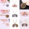 Women Double-Layer Lettering Necklace Alloy Flower Short Clavicle Chain Girls Jewelry
