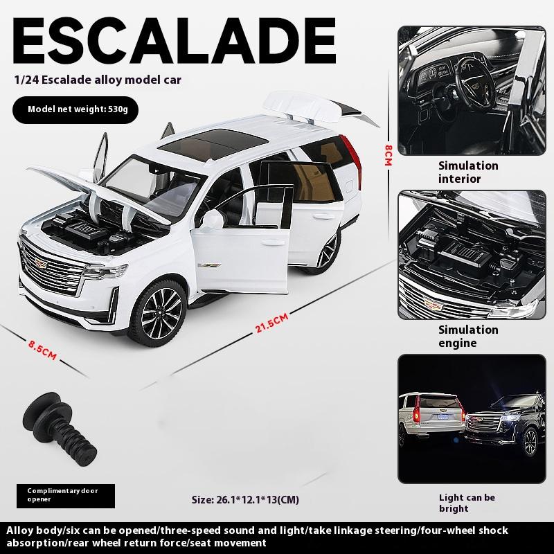 

1/24 Scale Cadillac Escalade SUV Alloy Diecast Model Pull Back Toy Gift For Friends Collection Of Hobby Decorative Fine Present