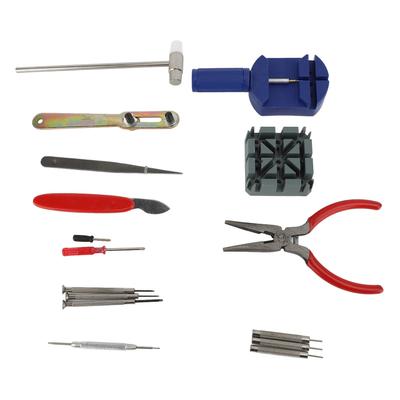 Kit di 16 pezzi per la riparazione di orologi e gioielli Set di strumenti professionali per orologiaio e gioielliere con perno per cinturino