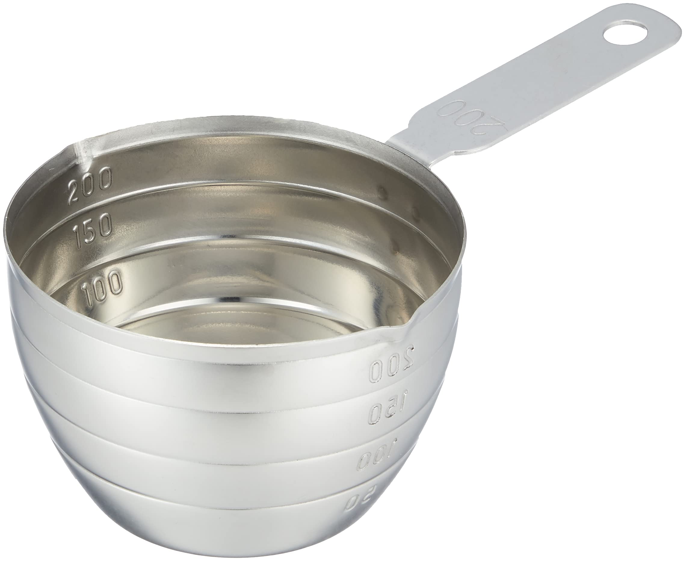 

Мерный стакан Pearl Metal HAKARI из нержавеющей стали 200 мл CC-1523 серебряный