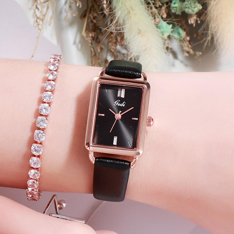 Retro Square Watch Women S Watch Fashionable And Simple Student Watch Fresh And Versatile Waterproof Quartz Watch