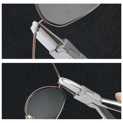 LEONTOOL Temple Pliers with Screwdriver, 155mm, Eyeglass Adjustment Pliers for Nose Pad Adjustment, Eyeglass Repair, Maintenance, Professional Tool fo