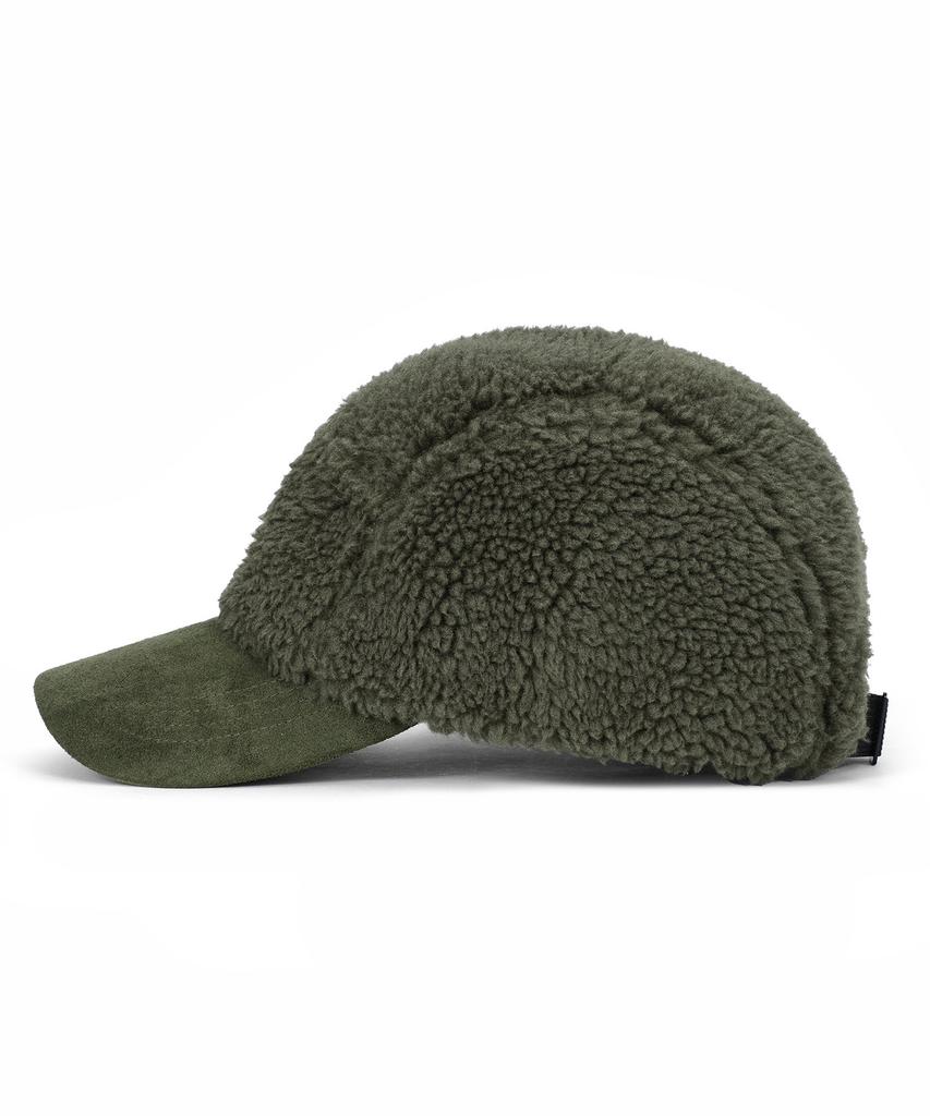 Bajal Va Square Studded Fleece Camp Cap Khaki