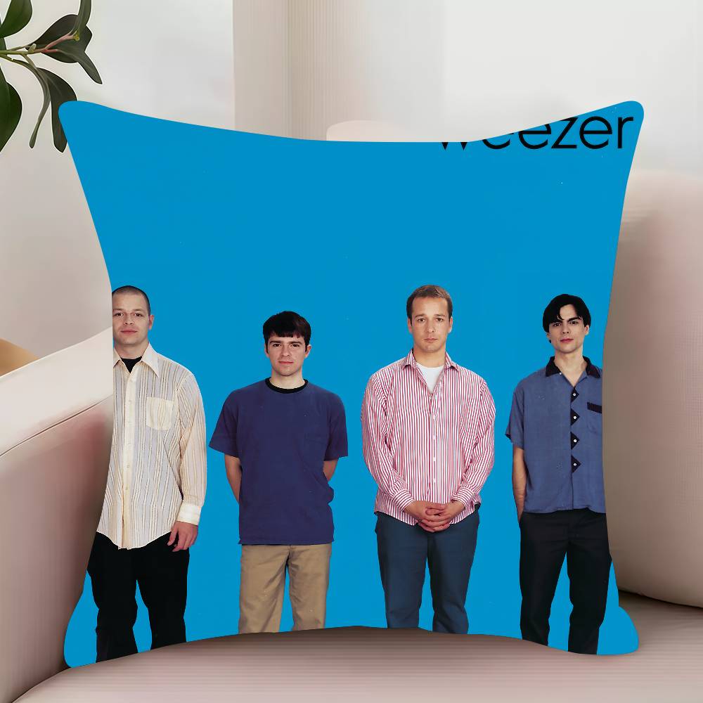 Band W-Weezer Pillow Case Decor Protective Covers Comfortable soft for Sofa Living Room Home office