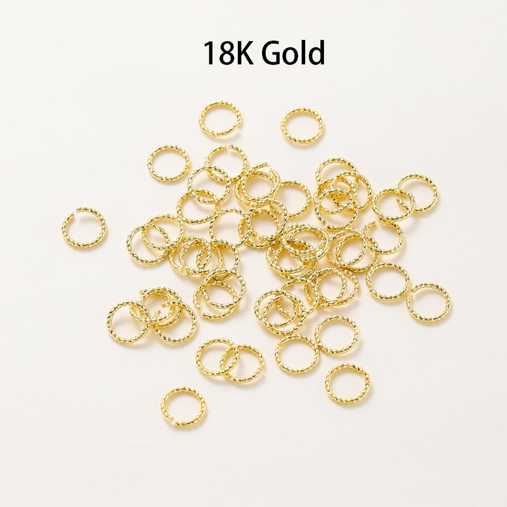 20–50 Stück/Beutel 14K/18K Gold, gedrehte offene Biegeringe, geteilte Verbindungsringe, runde Ringe für DIY-Schmuck, handgefertigtes Zubehör, Großhandel