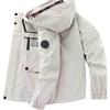 Men's Casual Jacket Parka Fall/Winter Hooded Men's Coat Solid Color Outdoor Jacket
