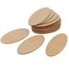 Natural Rustic Wooden Cutout Oval Wood Pieces Tag Unfinished Wood Oval Slices for DIY Craft Wedding Centerpiece Christmas