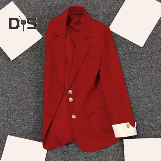 Damen Casual Blazer Bürodame Pendleranzug Reverskragen Jacke Loose Fit Mode Alltagskleidung Mantel für Frühling Herbst