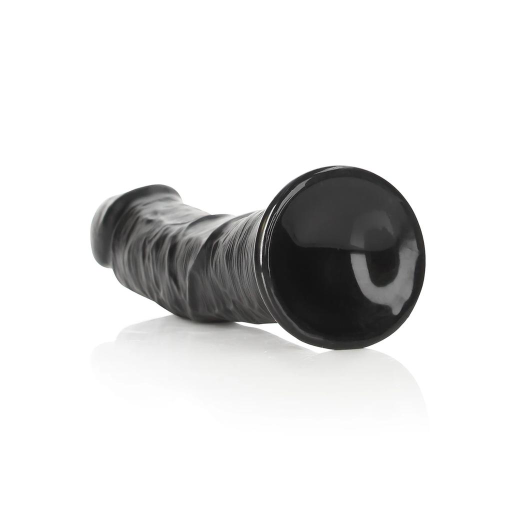 RealRock - Curved realistic dildo with balls and suction cup 23 cm