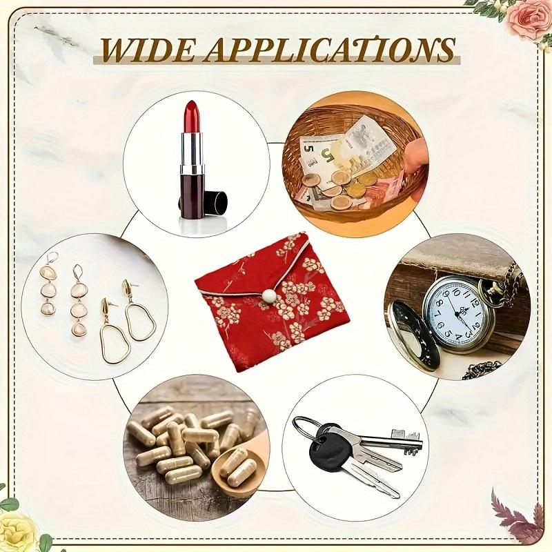 1 piece of jewelry bag: drawstring/zippered cloth pouch, for bracelets & accessories, packaging storage