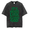Oversized Short Sleeve T-shirt Washed Cotton Crew Neck Tee Korean Style Casual Streetwear Top American Retro Style Unsex