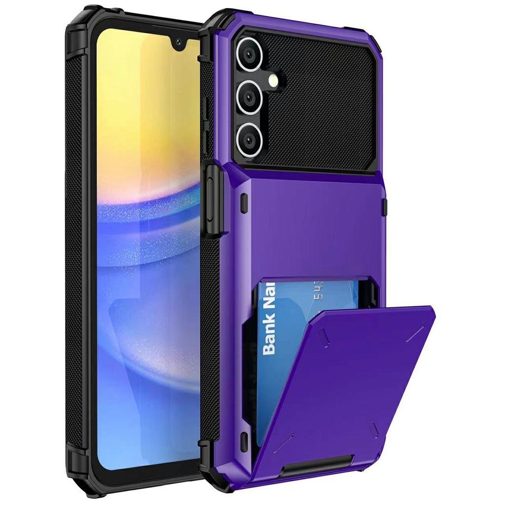 For Samsung Galaxy S26+ Case PC + TPU Dual Layer Back Phone Cover with Card Holder
