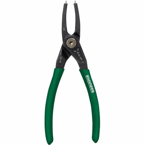 ENGINEER PZ-18 Green Snap Ring Pliers for C-, Round, and Bevel Holes, Fits #10-25