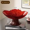 Elegant French Fruit Plate Set with Wood Grain Stand