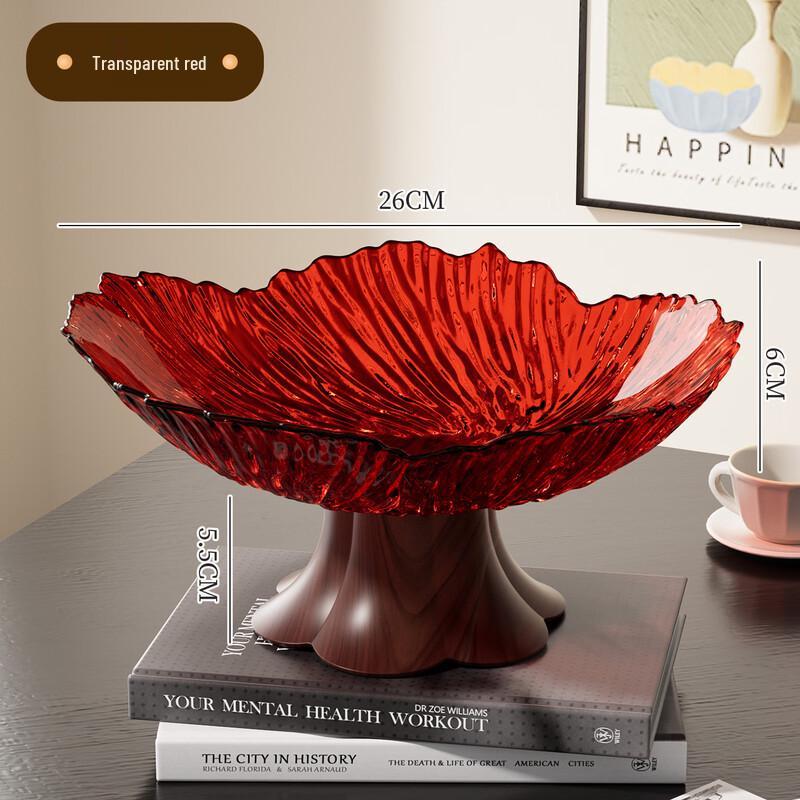 Elegant French Fruit Plate Set with Wood Grain Stand