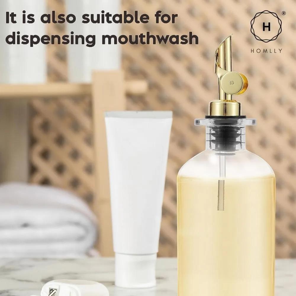 Homlly Olive Oil Coffee Syrup Dispenser Glass Bottle with Automatic Pourer (350/500ml)