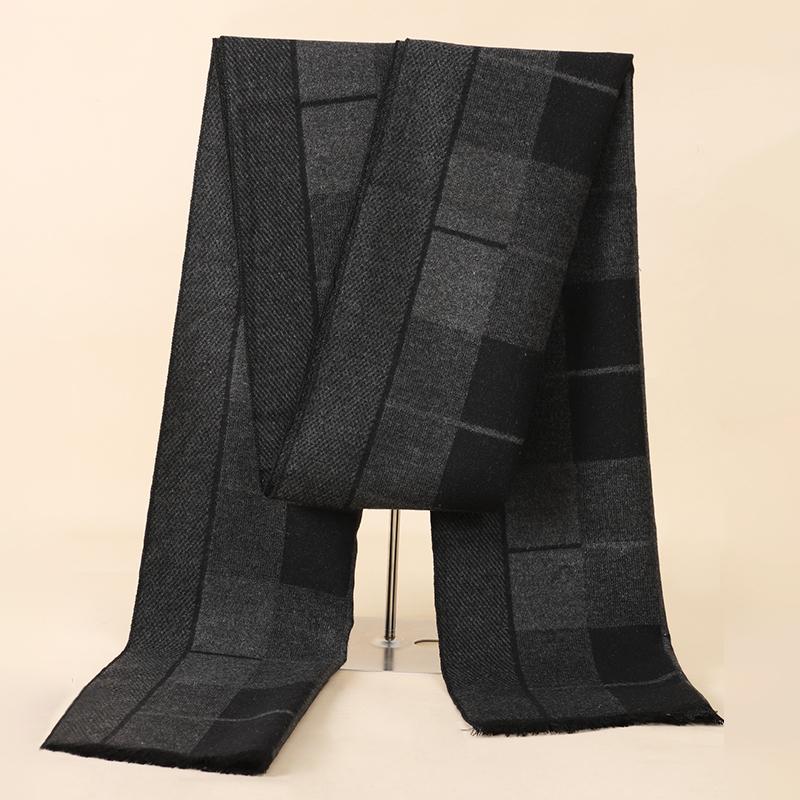 RUNMEIFA  Classic Autumn & Winter Warm Plaid Man Scarf Cashmere Wool Panama Soft Striped Long Scarf High Quality 40 Colors