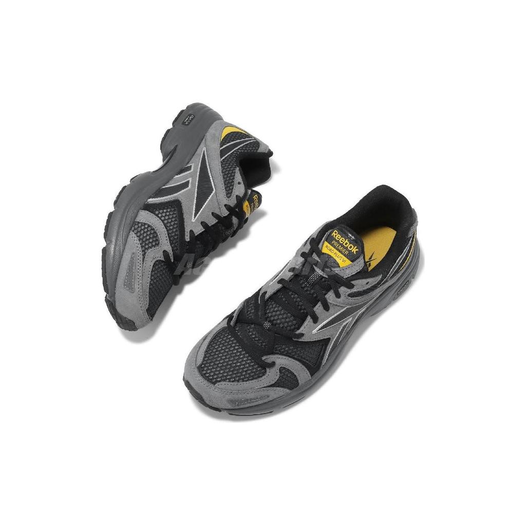 Reebok Premier Road Plus 6 Grey Black Clay Unisex Sneakers Pure-Grey-6 Core-Black 100074092