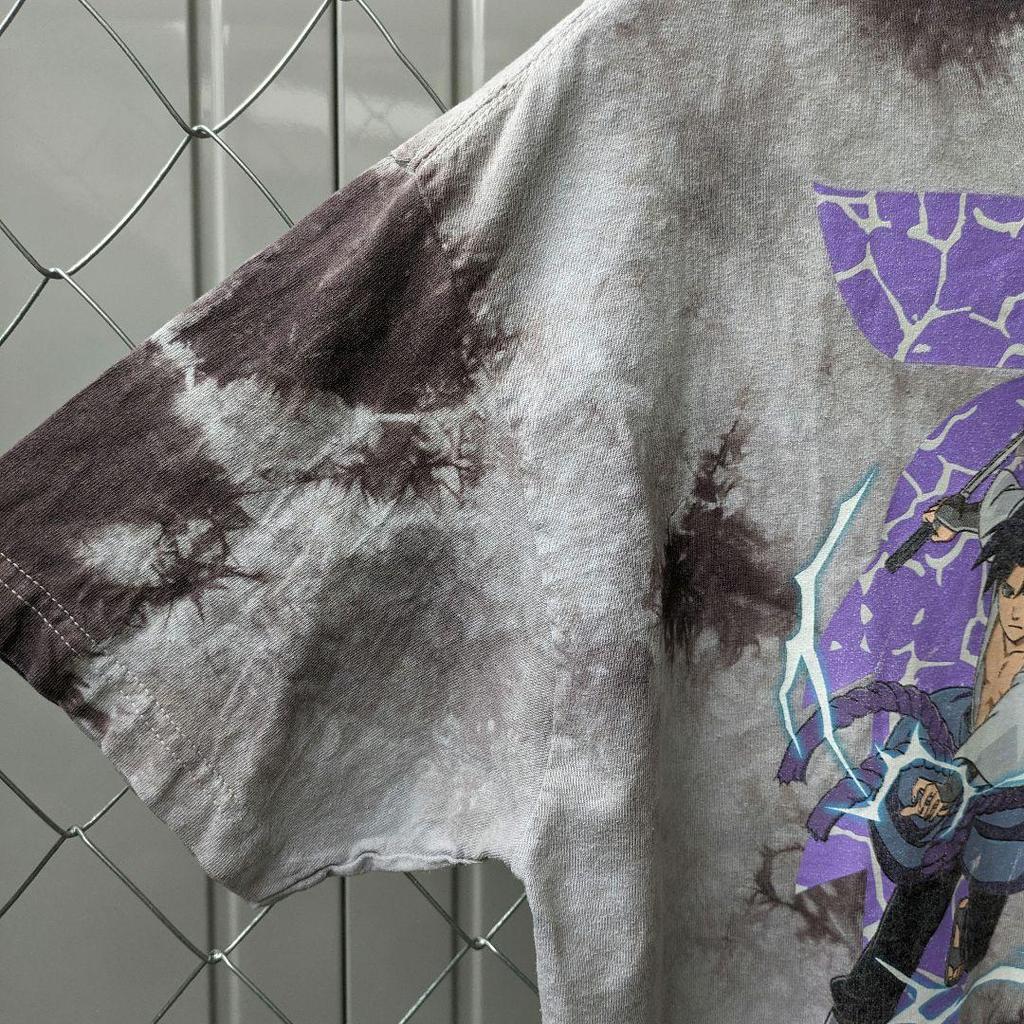 [USED] Vintage 2000s Naruto Shippuden Sasuke Curse Seal Chidori Anime T-Shirt