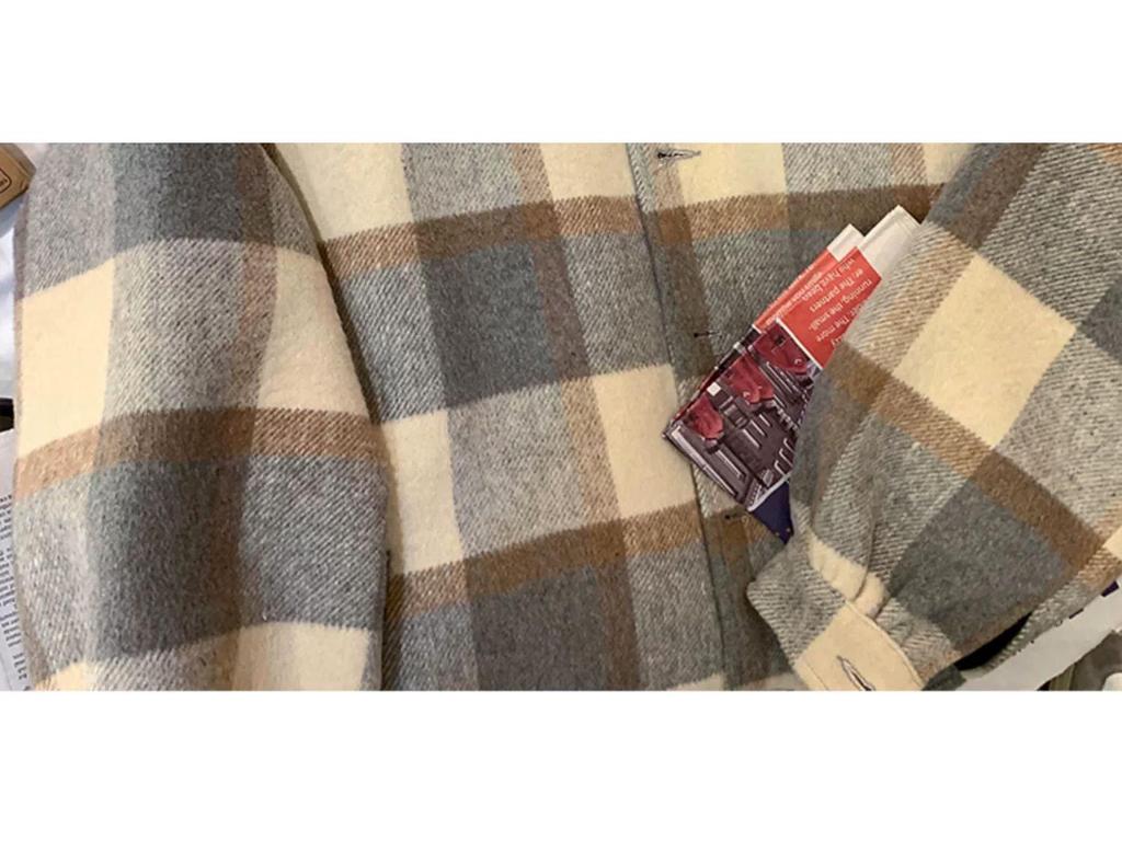 Men's Mid-Length Winter Plaid Wool Coat - Trendy Loose-Fit Windbreaker Jacket