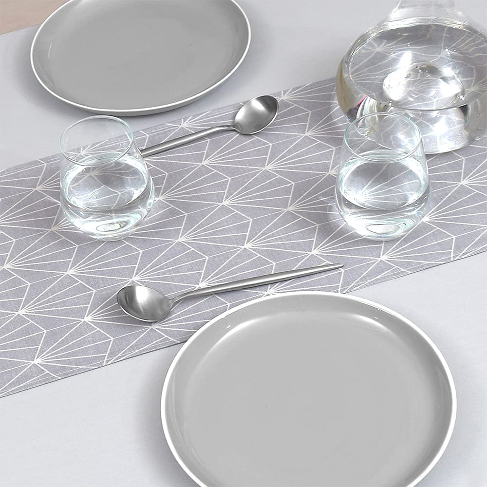 STYLE Decor Table Center X Cotton Reversible Silver Light W2601210 Runner/Table (30cm 130cm) 100%