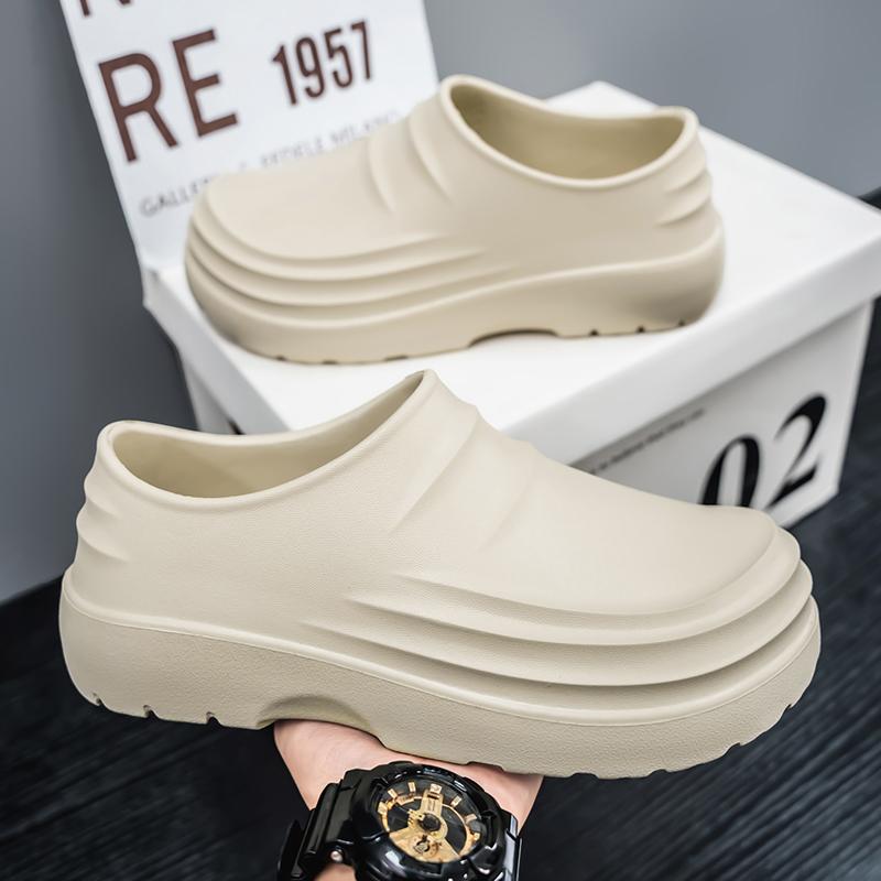 Módní Letní Vodotěsné Olejivzdorné Kuchařské Boty Pánské Sandály Lehké Pánské Neformální Pantofle Eva Plážové Boty Prodyšné Zahradní Sandály