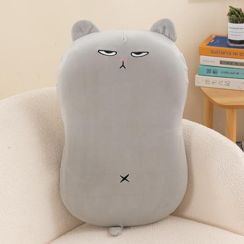Cat Pillow Animal Throw Pillow Long Pillow Leg Pinch Doll Soft Slow Rebound Removable and Washable Office Nap Pillow