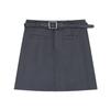 Grey High-Waisted Casual Design-forward Slimming All-match Versatile Skirt for Women Summer College Style Flirty Versatile A-Line Bodycon