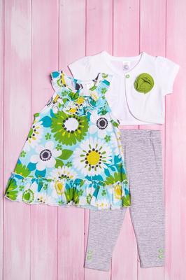 Set for Girls: Short Sleeve Bolero, Tunic and Leggings, Laura Ashley Cotton (55963)