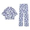 Summer Women's Flower Print Short Sleeve Lapel Short Shirt 3149596 Loose Casual Trousers 2657596