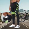 Męskie Spodnie Rowerowe Z Wkładką Szybkoschnące Elastyczne Długie Legginsy Outdoor Jazda na Rowerze Bieganie Siłownia Trening