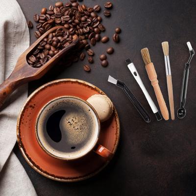 Professional Coffee Tamper and Grinder Brush Set with Wooden Handle for Efficient Cleaning In Home and Coffee Shops
