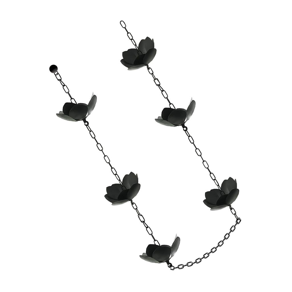 Rain Chain for Gutters with Adapter Flower Rain Chain Cups Gutter Downspout Water Home Display Adjustable