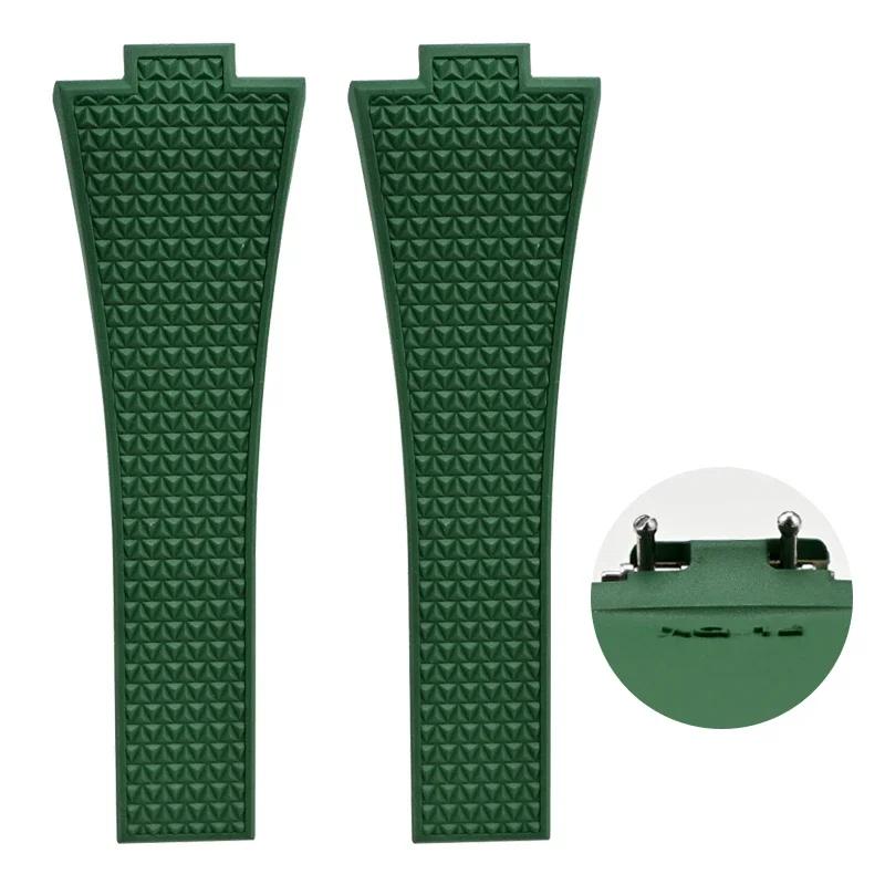 

Ремешок FKM для мужской серии Tissot PRX Super Player, фторкаучук, быстросъемный, выпуклая застежка-бабочка, аксессуары для ремешка часов 12 мм 12mm зелёный