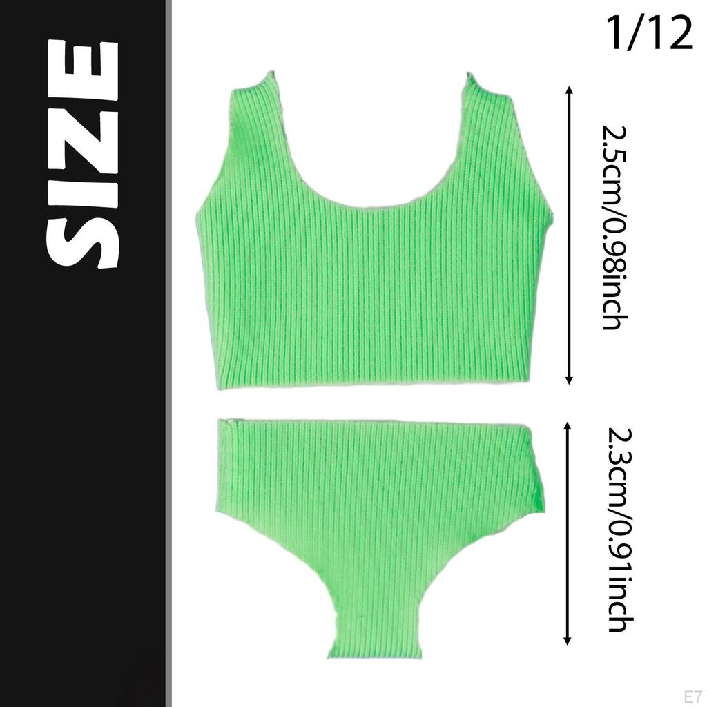 1/12 Scale Female Underwear Doll Clothing Scene Prop, Fashion Realistic Miniature Panty and Bra for
