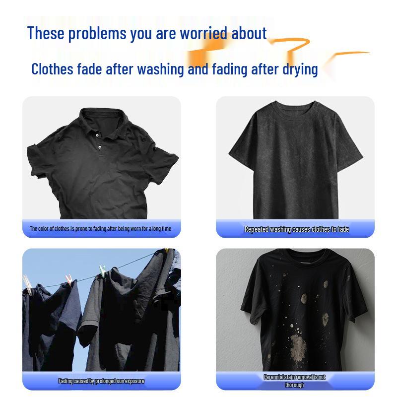 Farbwiederherstellungs-Waschblätter für schwarze Kleidung - Belebt und repariert verblasste Stoffe