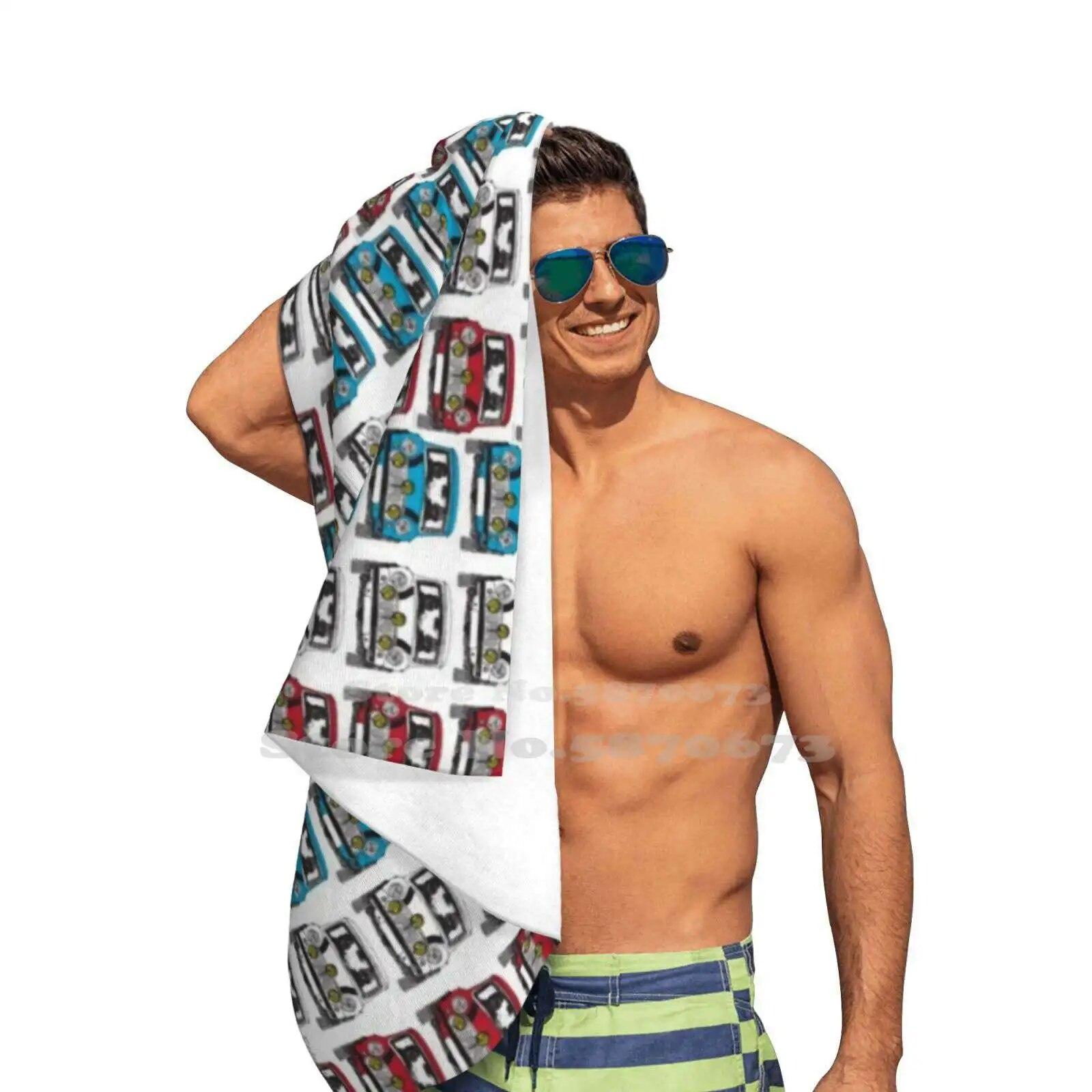 автомобилей: Cool Britannia - Mini Rally Cars Большое банное полотенце Пляжное полотенце — фото 3