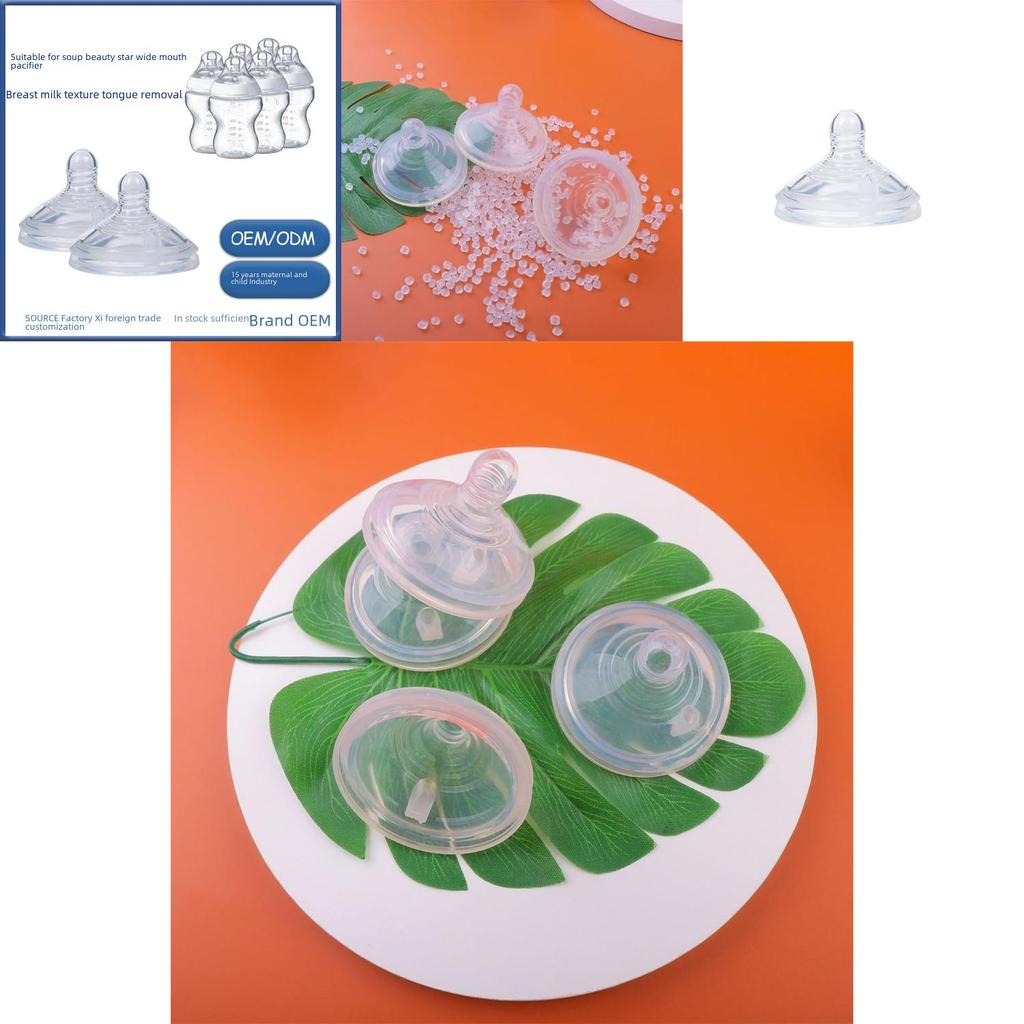 Clear Wide Mouth Nipple Compatible With Breast-like Bottles