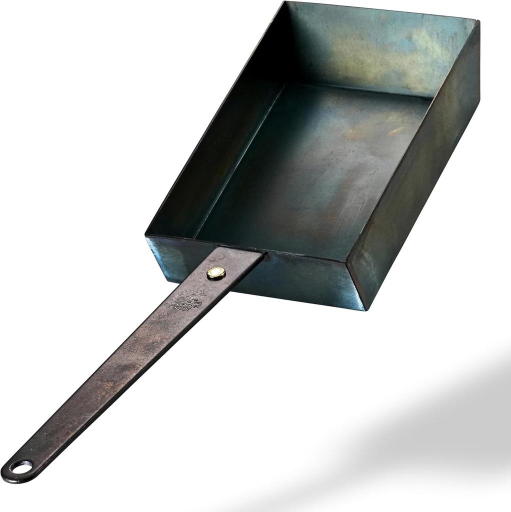 Iron Frying Pan for Tamagoyaki No Seasoning Induction Kansai Style (egg Rolls), Tama-Tetsu, Rectangular, 20cm, Required, Compatible, 645g,