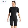 Muta in Neoprene da Donna 3mm Manica Corta Full Body Tuta da Sub Immersione Snorkeling Surf Nuoto in Acqua Fredda