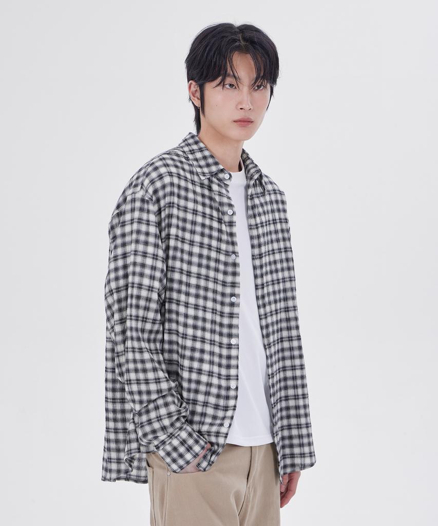 GLW Easy Overfit Check Shirt Black