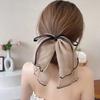 Tassel Princess Style Ribbon Large Hairpins Bowknot Korean Hairgrip Women Hair Clip Bow Spring Clip