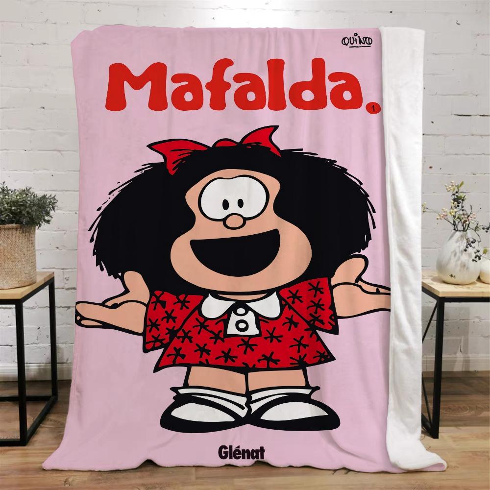 Mafalda Funny Blanket for Sofas Custom Blankets Sofa Decoration Bed Throw Luxury Bedding Knitted Plaid Beach Towel Home Interior