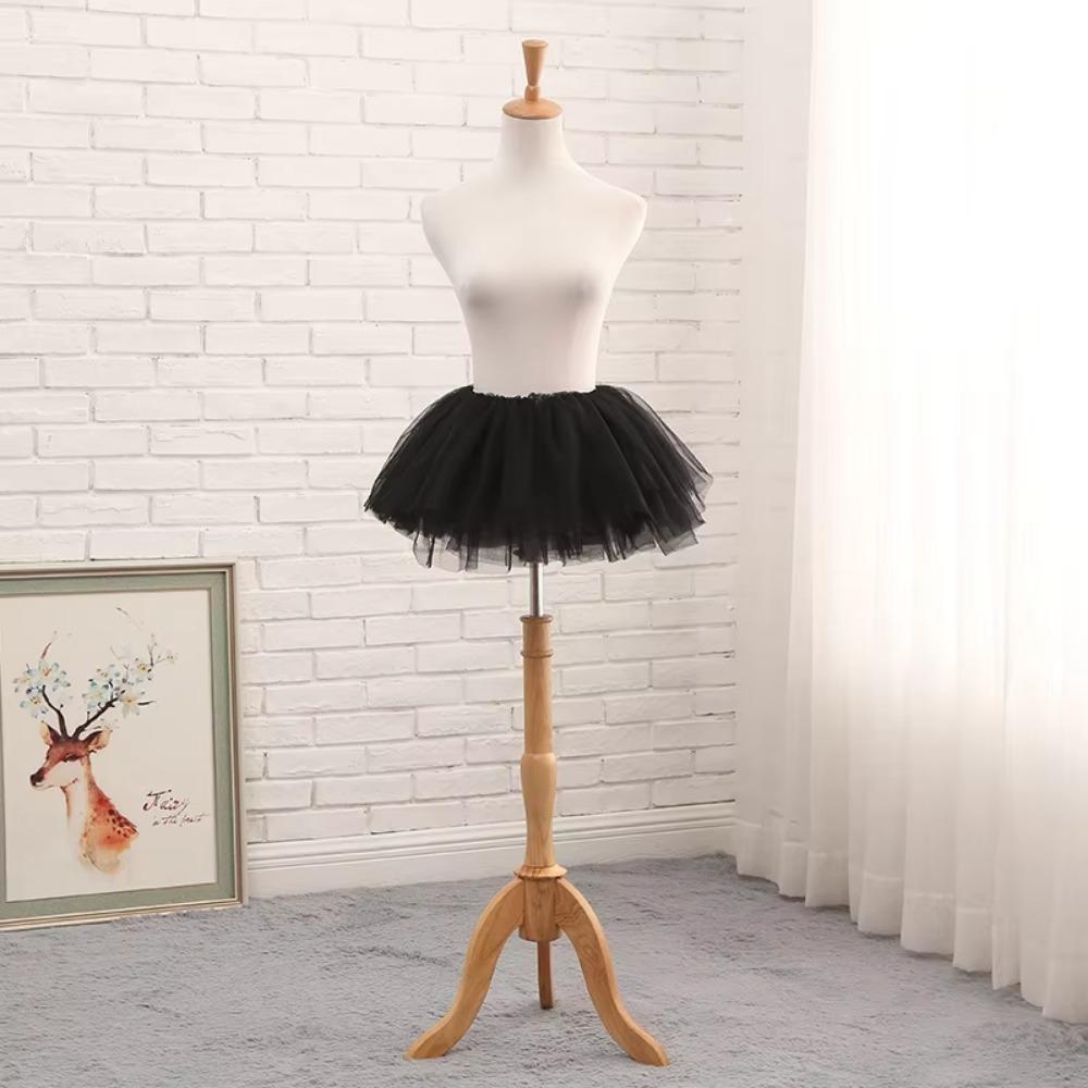 

Super Stuffed Lolita Underskirt White Black Tulle Dress Cosplay Ballgown
